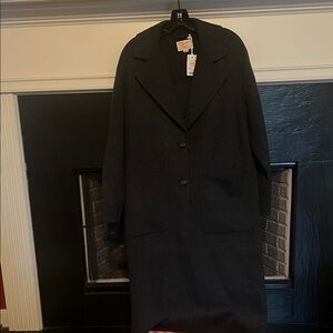 NWT Marine Layer Colette Wool Topcoat Charcoal Heather  Size M